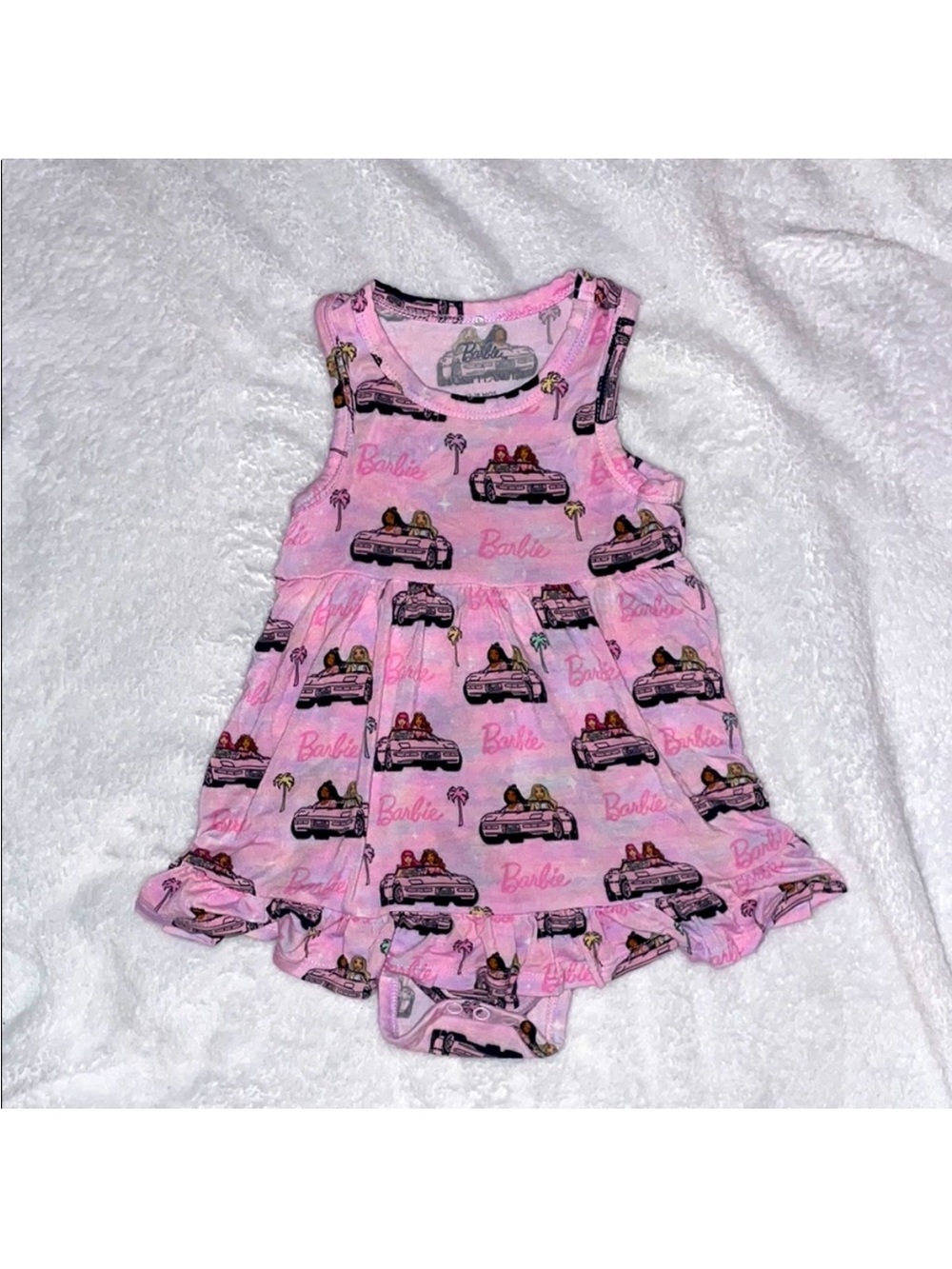 Posh Peanut Barbie cruisin twirl dress 12-18 months twirl onesie dress pastel